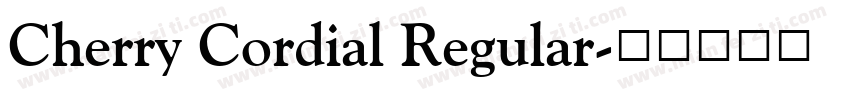 Cherry Cordial Regular字体转换